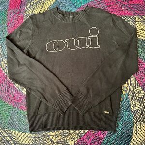 MTTM Black 'Oui' Sweater Size Large